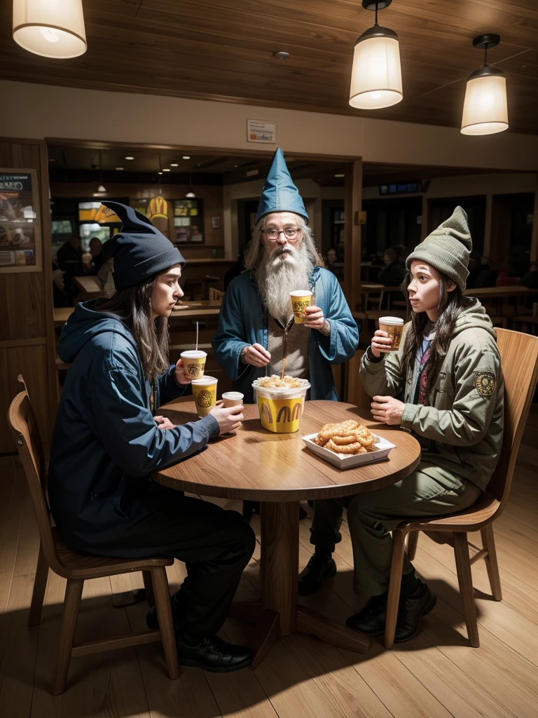 A trail camera of 3 wizards fitting in McDonald's 