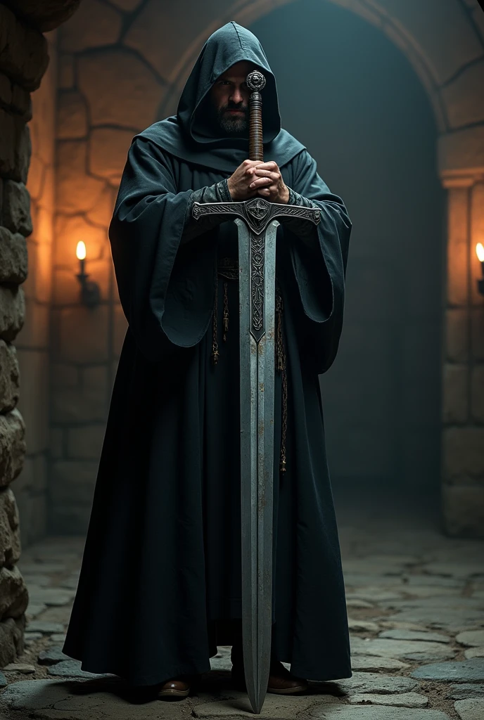 Medieval realistic executioner's sword