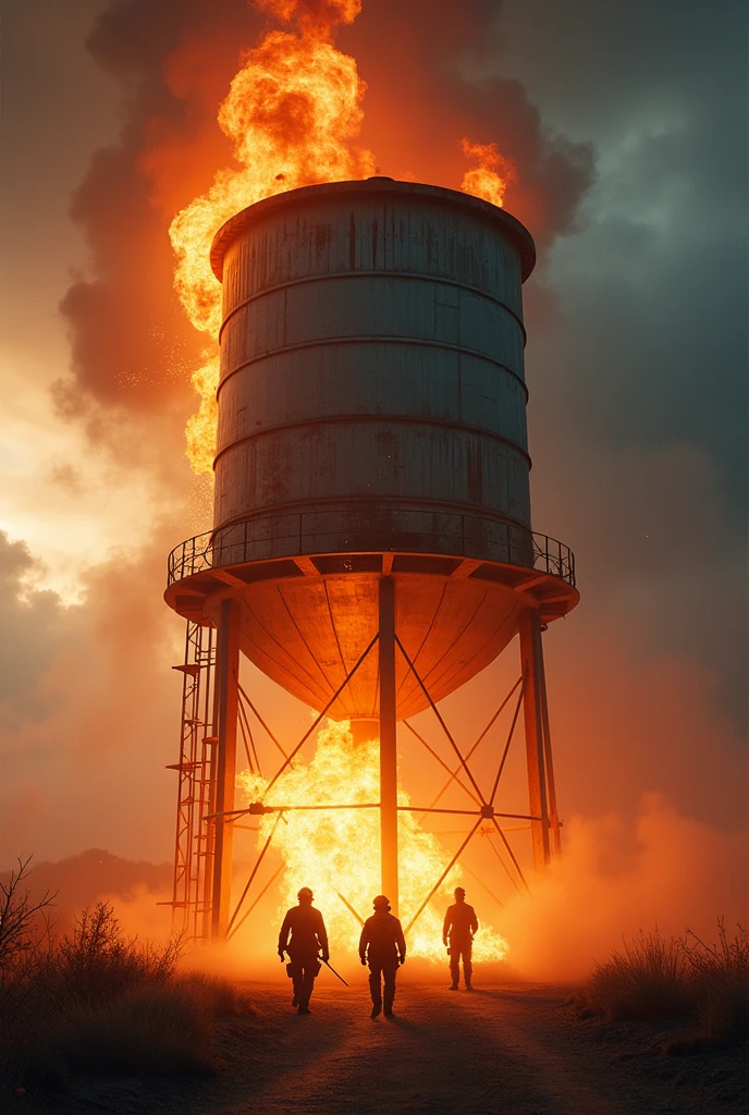 Fire in the water tank
