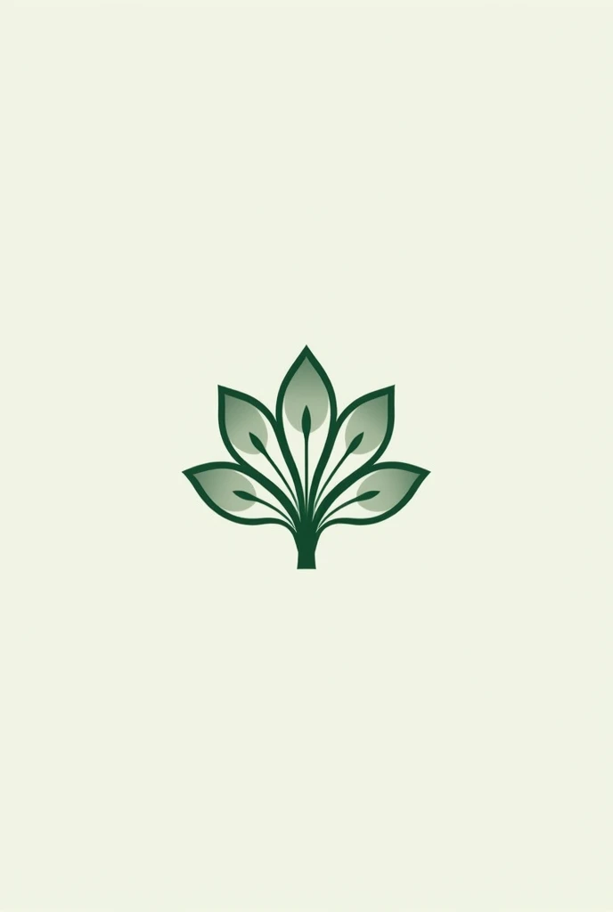 logo that is representative of succulents, that it is without gradients, only curved lines and the letters can be seen in the veins of the sheet "Hk"