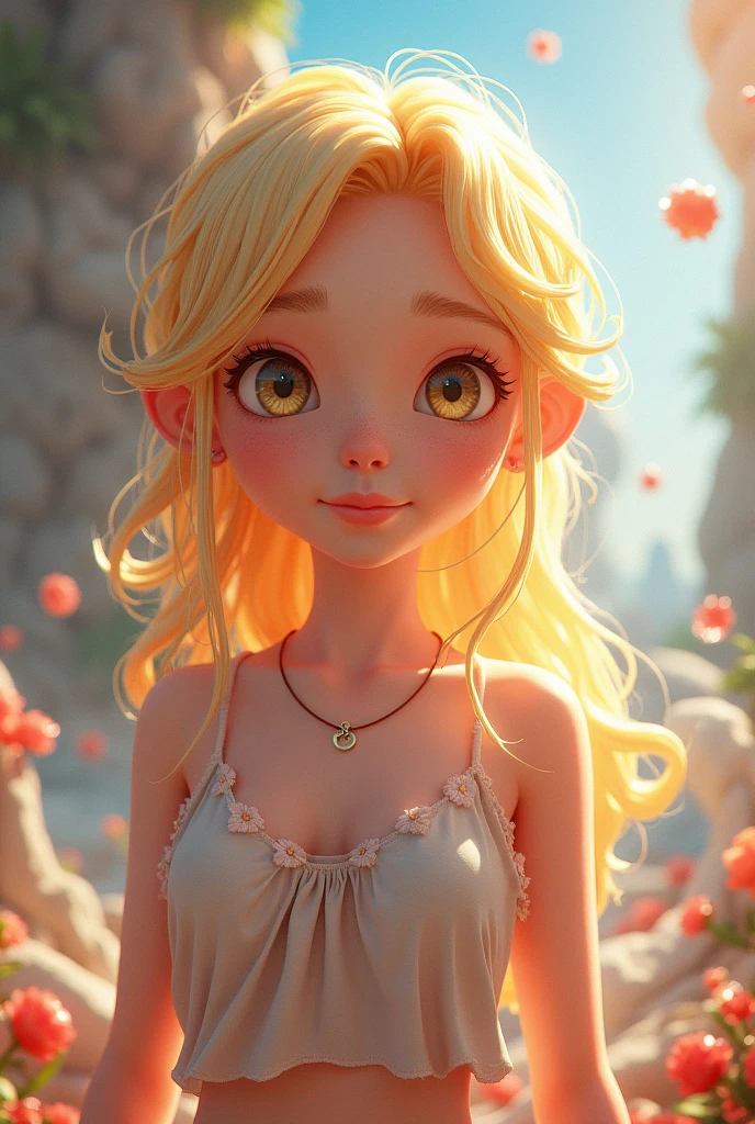 3d anime reality blonde girl fantasy naughty smile