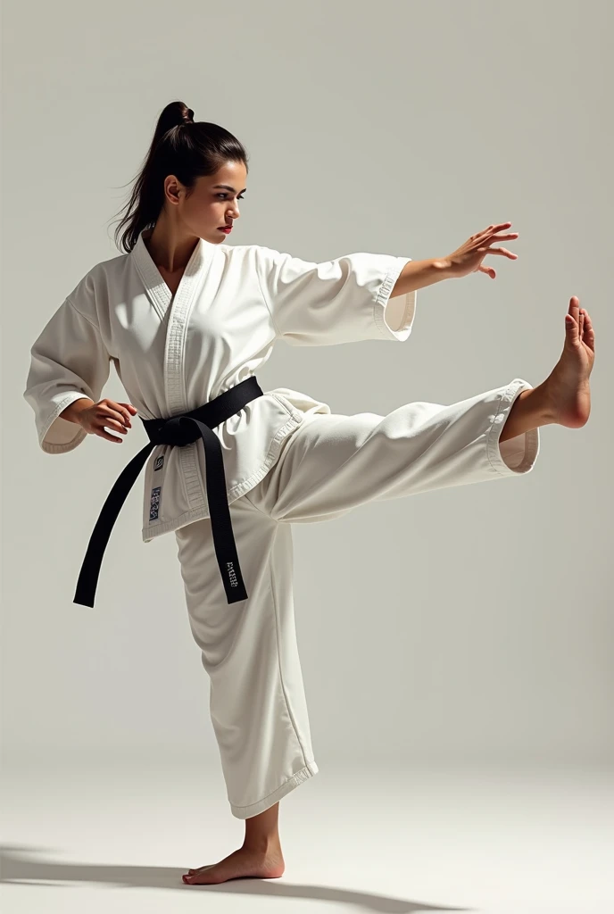 taekwon-do itf spanish girl  kicking