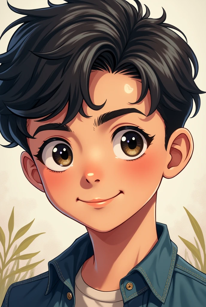 If you know Diego Guerrero, a 14-year-old Chilean actor, make a picture of him now in anime style 
