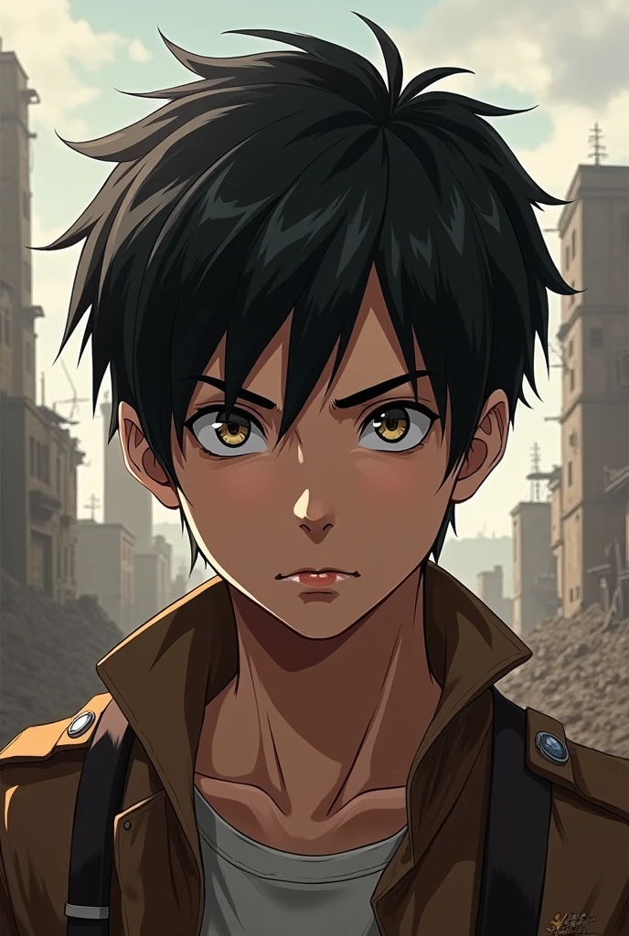If you know Diego Guerrero, a -yeld Chan actor, make a picture of him now in anime style Shingeki no kyojin style