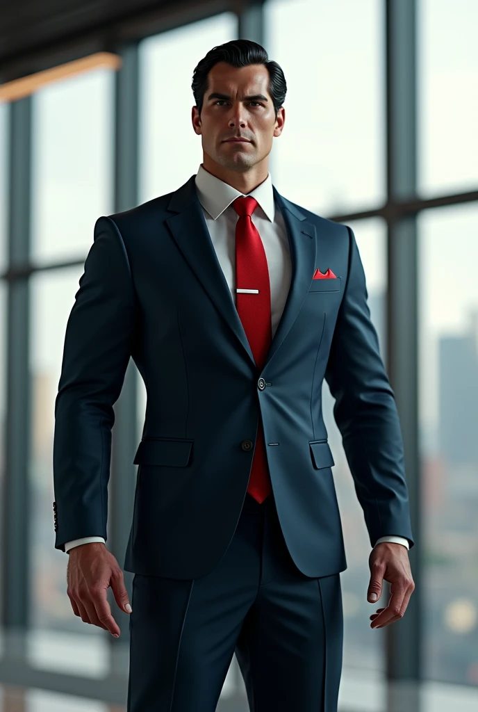 Create an image of Superman in a tie