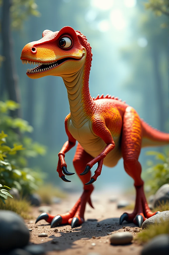 animated velociraptor