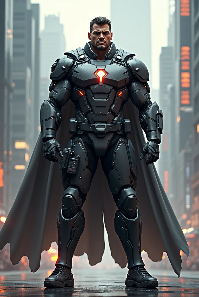 strong military man superhero costume