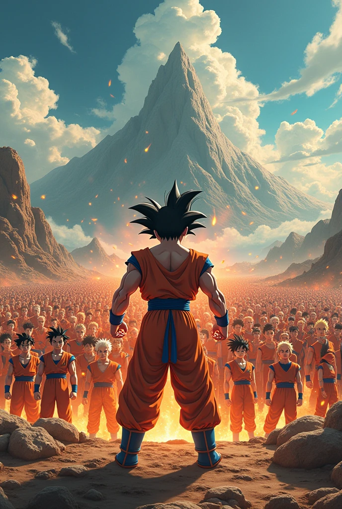 naked goku vs 10 billion narutos