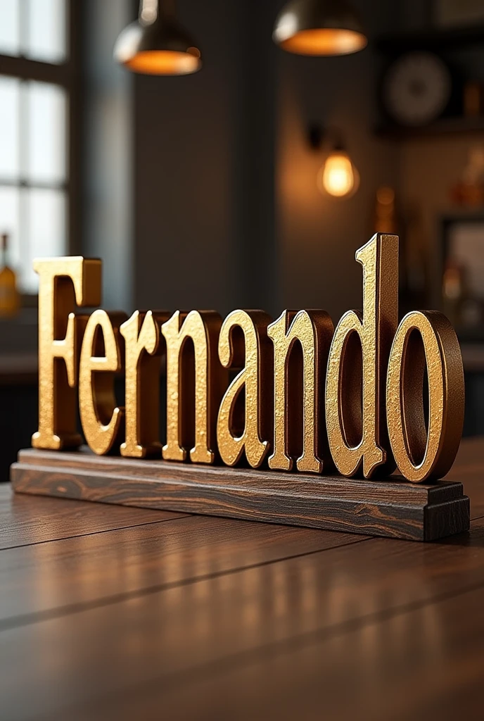 3D Name Fernando with Beer Theme