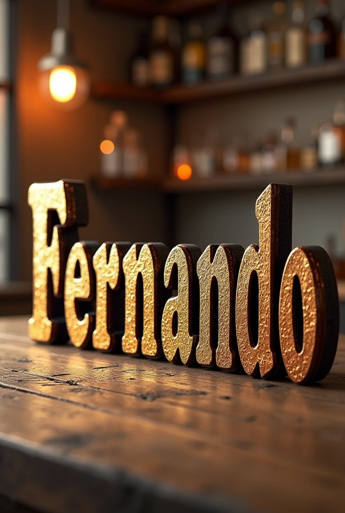 3D Name Fernando with Beer Theme
