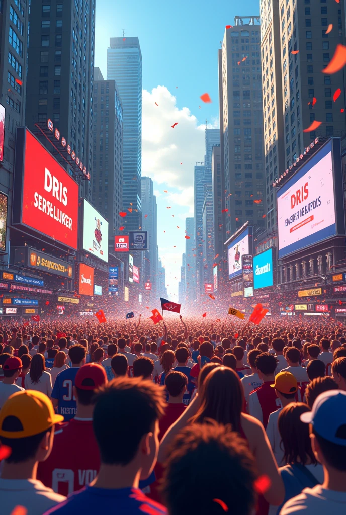 A new NFL 2024 season announcement, with fans on the streets of the USA in a festive mood.