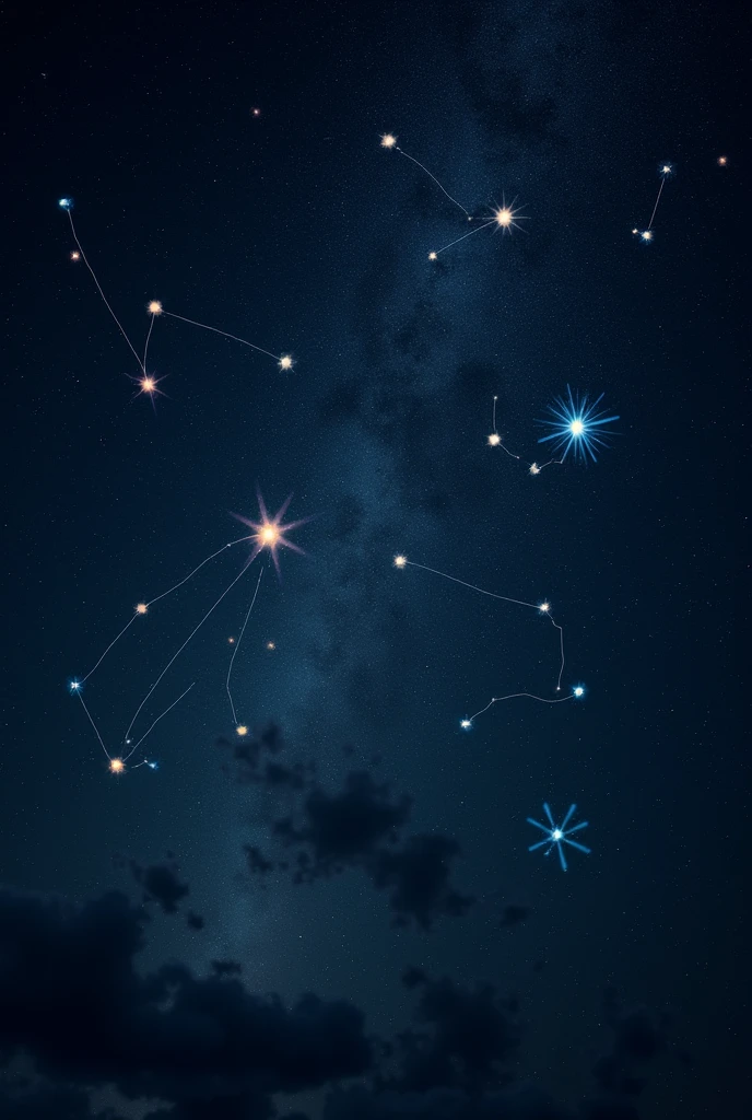 Star constellations most realistic drawing possible