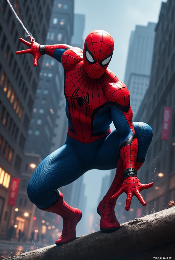 A picture of spiderman that is related to the blood strike game