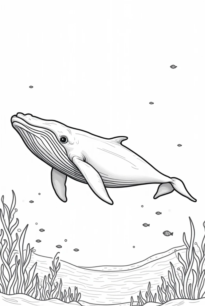 Make a whale coloring page