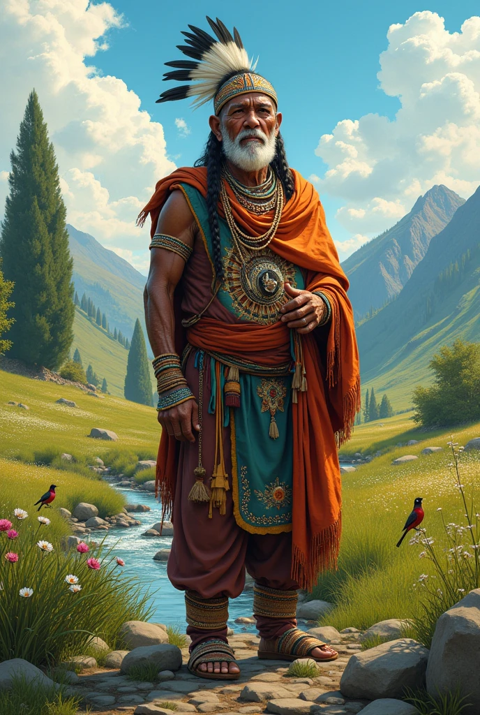Image of an indigenous person in the countryside