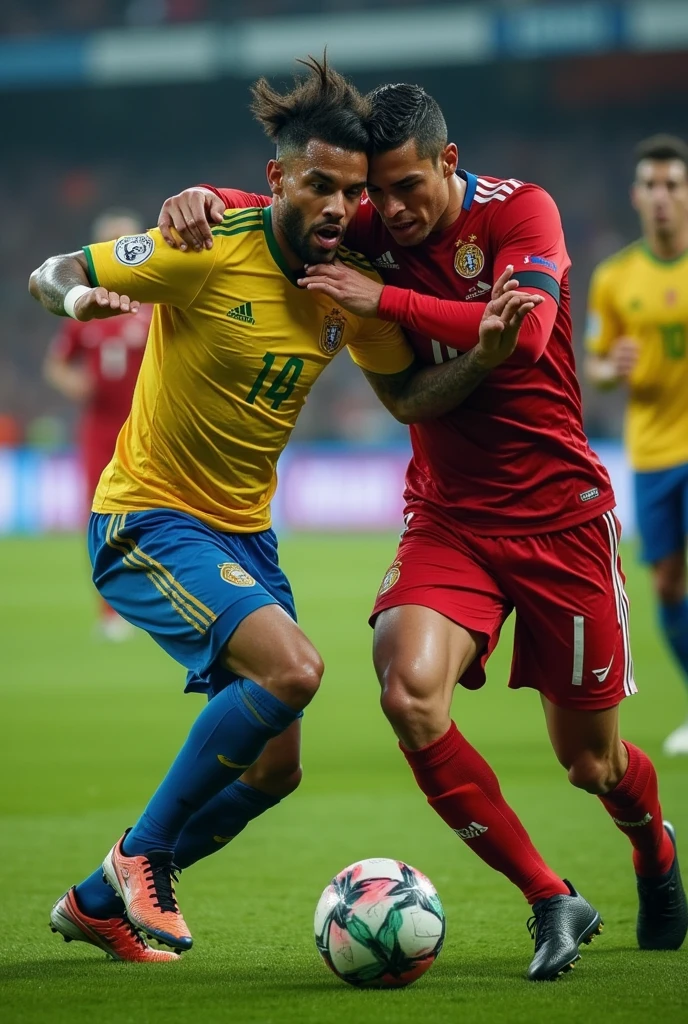 neymar fighting with cristiano ronaldo