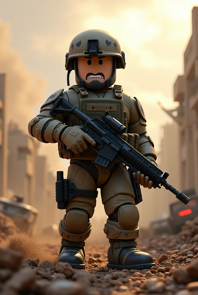 Make a soldier in roblox in a war