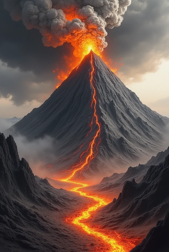 Volcano drawing 
