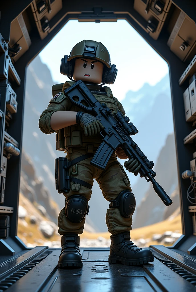 Make a soldier in roblox on a helicopter 