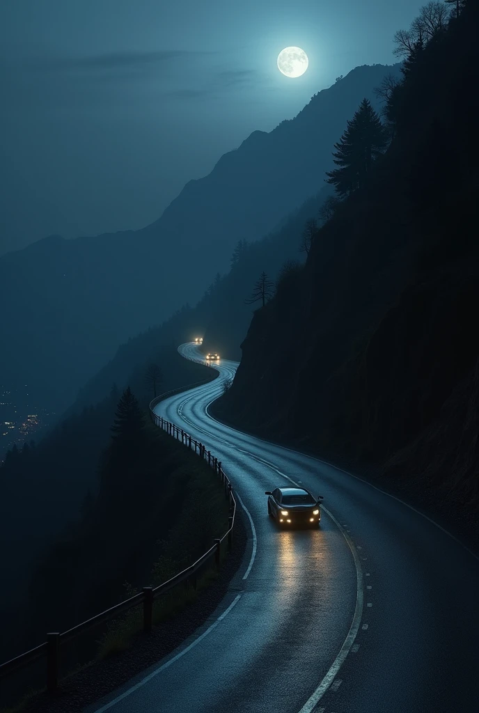 On the night of a new moon, the narrow road that winds over the mountain pass is shrouded in darkness, with a series of steep slopes and sharp curves, relying only on car headlights that dimly illuminate the asphalt and thin sheet metal guardrails.If you make a mistake, you will be sent straight to the bottom of the valley on a scary route. It is.