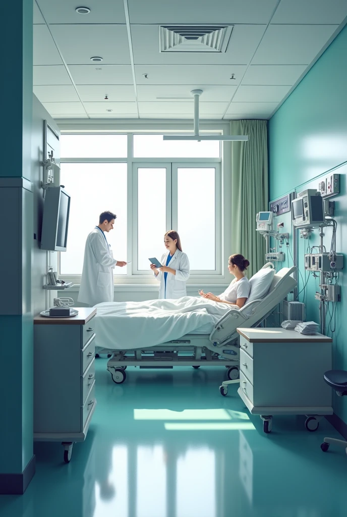 Photograph of a hospital room