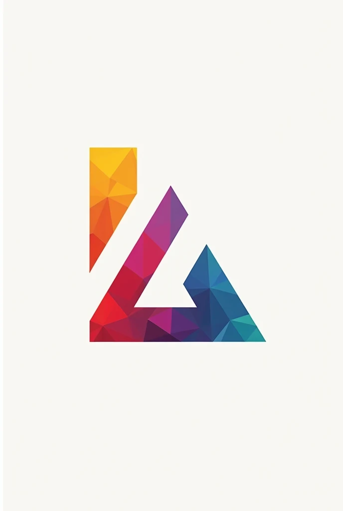 Creative logo with the letters "L" and "A" utilizando formas and colores (around and implemented in the design), Aesthetic, anything