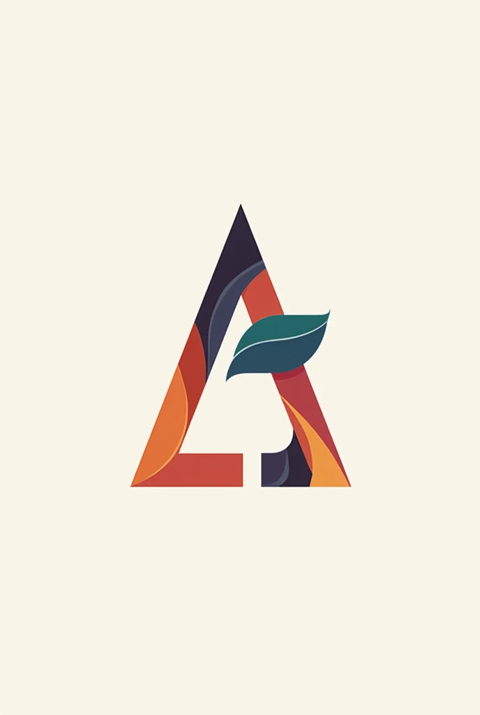 Creative logo with the letters "L" and "A" utilizando formas and colores (implemented in the design), Aesthetic, anything , that the letters are notable, anything abstracto, formal