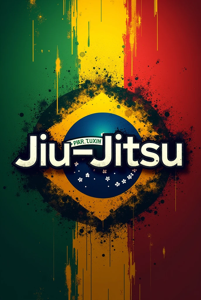 Logo Brazilian jiu-jitsu ProfºNilson Sanches com cores verde, yellow and red