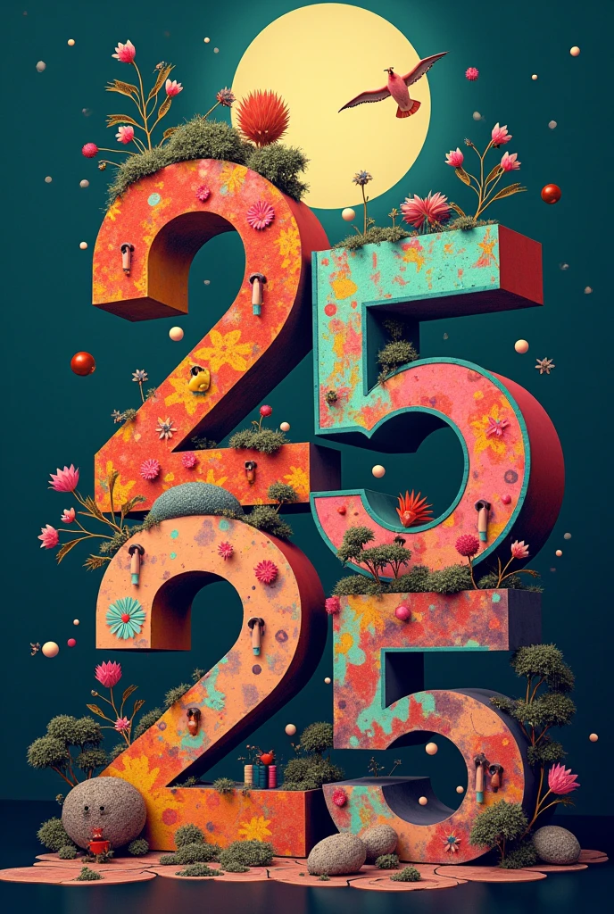 Make a picture of the numbers from 1 to 25