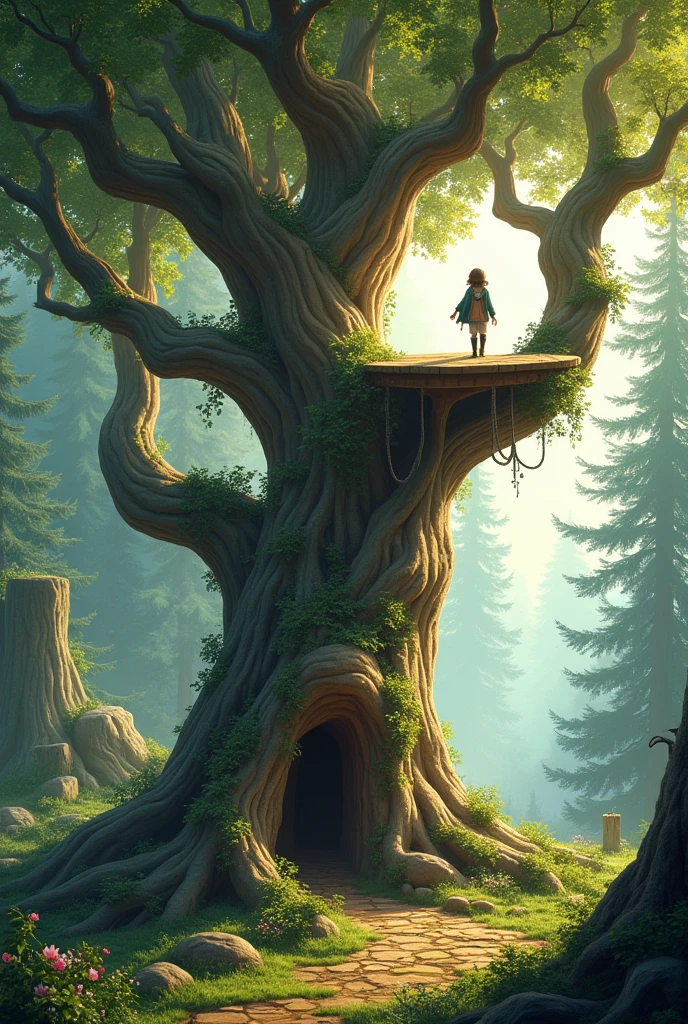 Create a tree with branches where a tree can stand