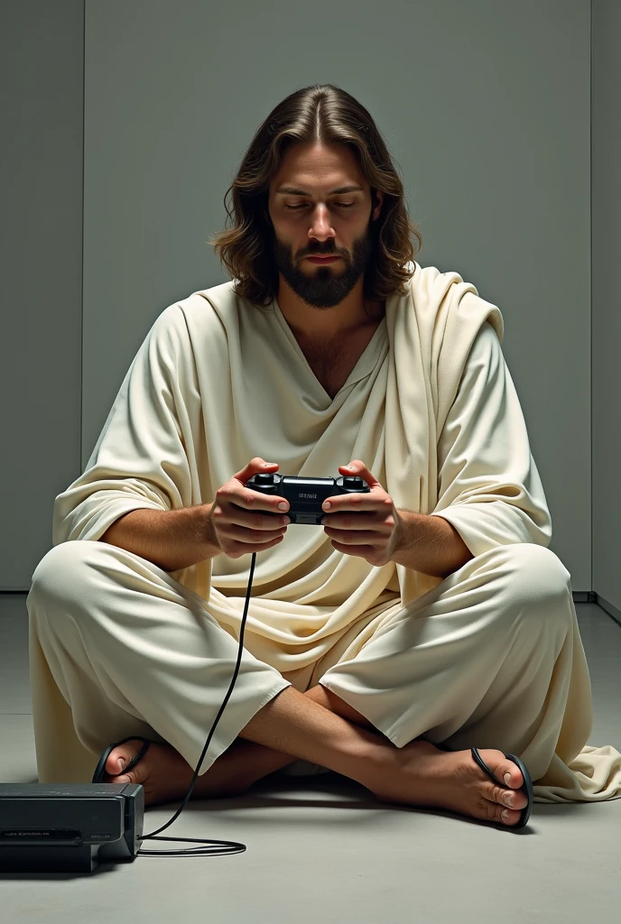 Jesus jugando play station
