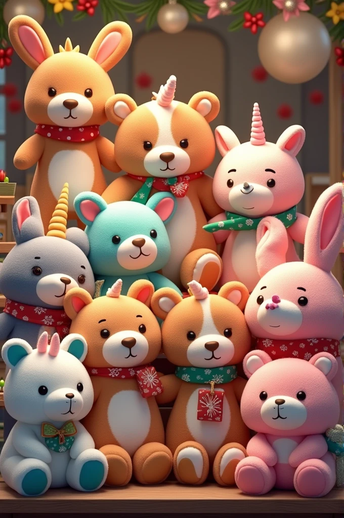 Advertising for the sale of stuffed animals and details
