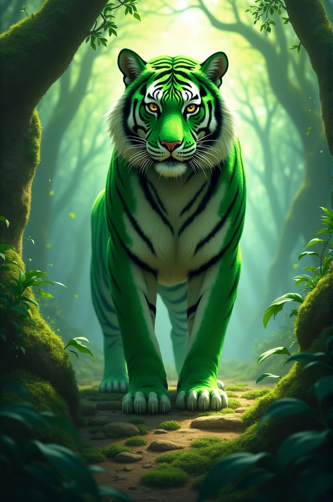 support, green tiger