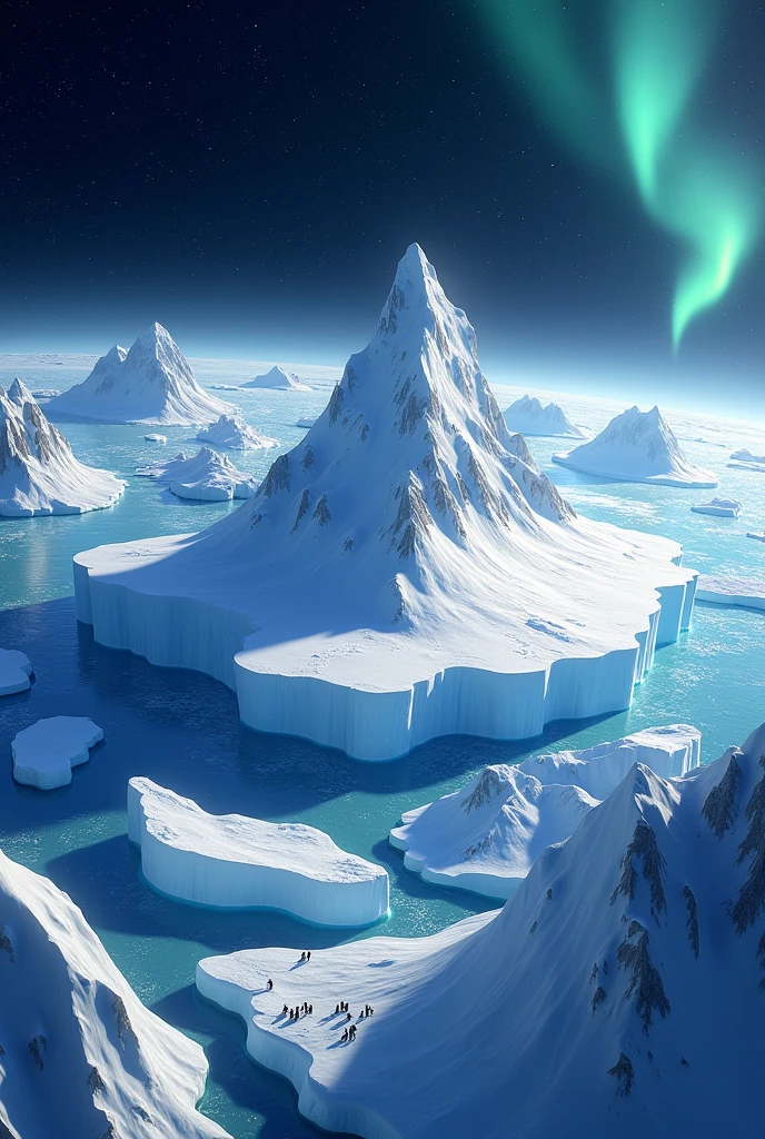 Pixar-like image of Antarctica seen from space