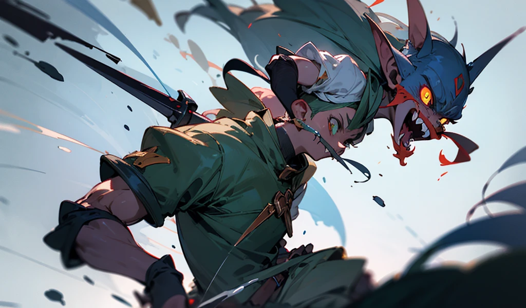 powerful goblin equipped with two electric daggers
