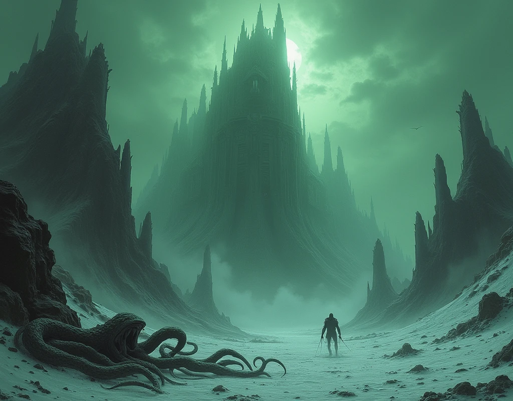 Mountains of madness by hp lovecraft, elder things, shoggoths.