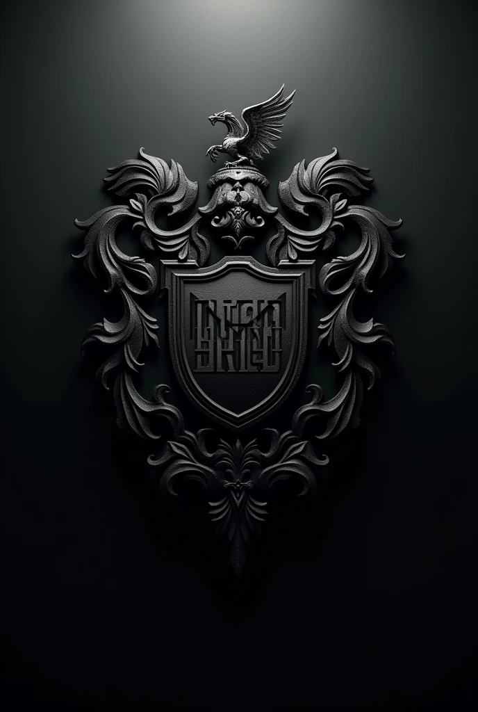 Inter Birigui team coat of arms with dark shades of black. inter Birigui must be legible. More option
