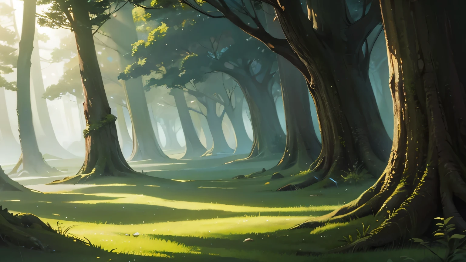 A mysterious elven forest depicting only the forest
