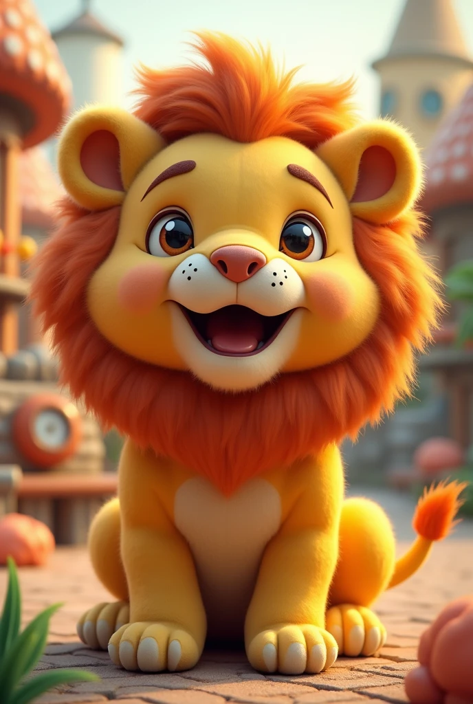Cute cartoon lion animatronic