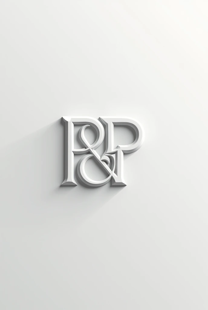 Create a Logo that says P&Trend in white and grey tones 