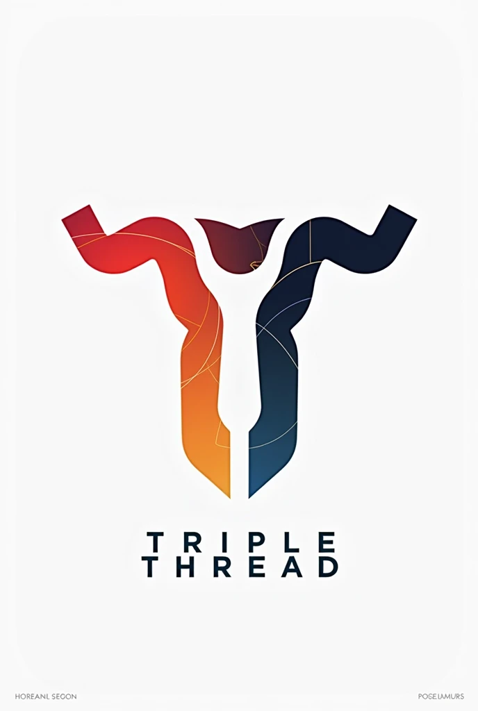 generate a logo for a sportswear brand that shows that there are 3 owners, se llama triple thread