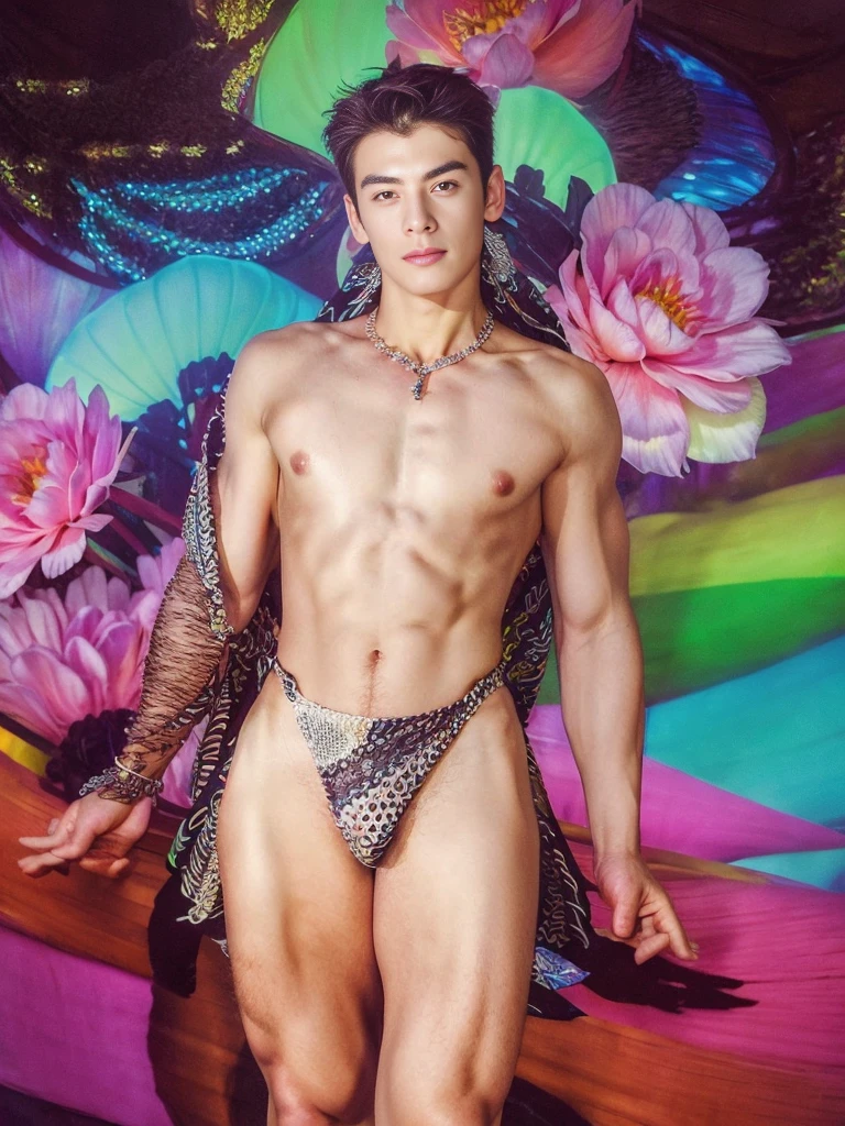 (masterpiece,beautiful and aesthetic:1.2), (1boy:1.3), extremely detailed,(fractal art:1.1),(colorful:1.1)(flowers:1.3),highest detailed,(zentangle:1.2), (dynamic pose), (abstract background:1.3), (shiny skin), (many colors:1.4),(earrings), (tail of light :1.5),ivy frame, handsome man , m-shaped legs , thighs high , sexy , NSFW. Eroticism, big hips , big thighs , slutty face , slut , whore
