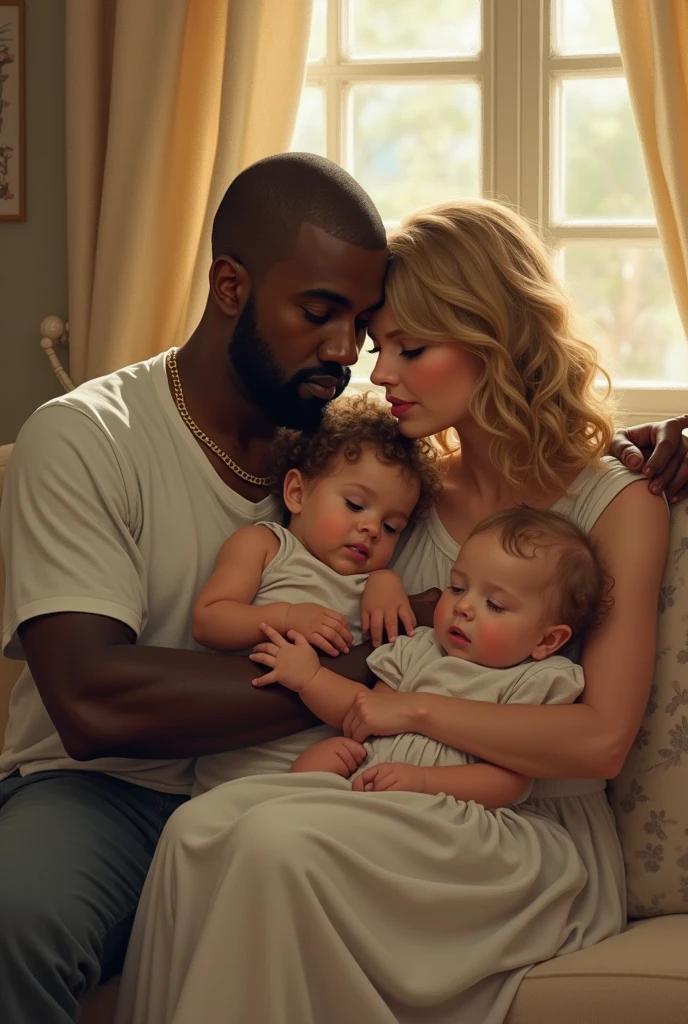 kanye west and taylor swift with their children