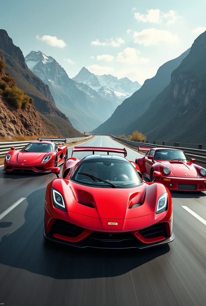  A McLaren Senna, a Ferrari F40 and a Porsche 911 GT3 RS 