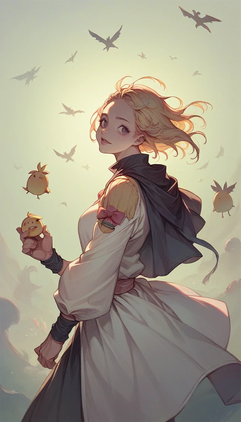 Una chica bonita de pelirroja sujetando una carta en medio de un pasillo de preparatoria dark, Behind her is the silhouette of a tall boy, realistic image, mysterious movie-like atmosphere, dark