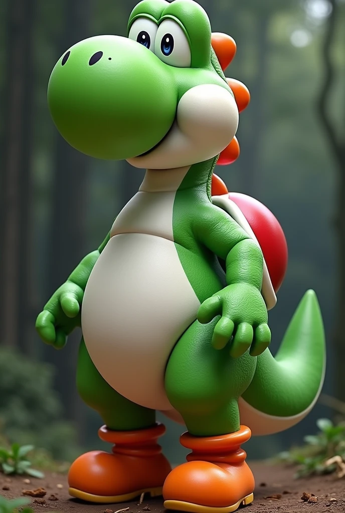 2d, masterpiece, best quality, 4k, 8k, ultra highres, raw photo in hdr, sharp focus, photo realism, detailed background, (by taran fiddler), solo focus, curvy body, anthro, ((((Yoshi, male, girly, perfect eyes, full body, Good, smirk, big bulge, wide hips, thick thighs, huge butt)))), instant loss 2koma, wide hips, thick thighs, huge butt, massive cock