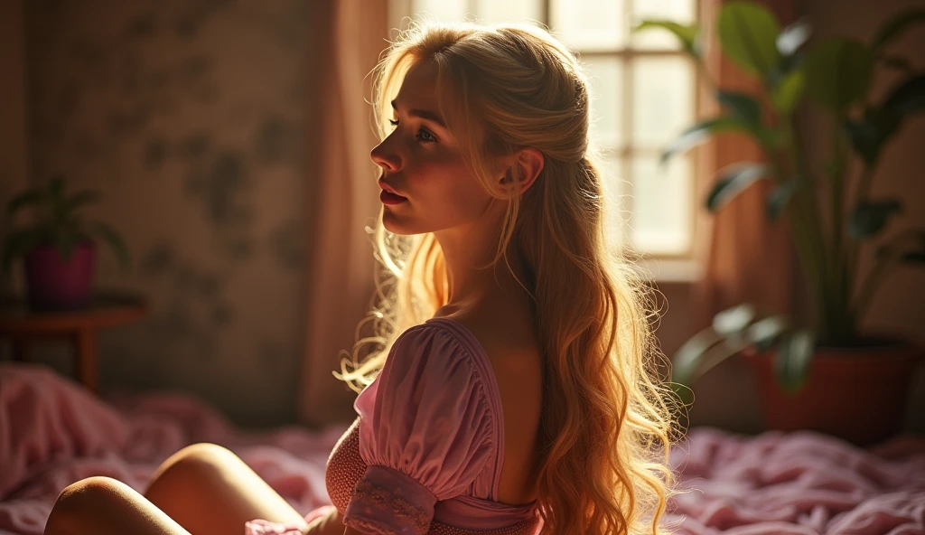 Rapunzel in doggy style to fuck naked