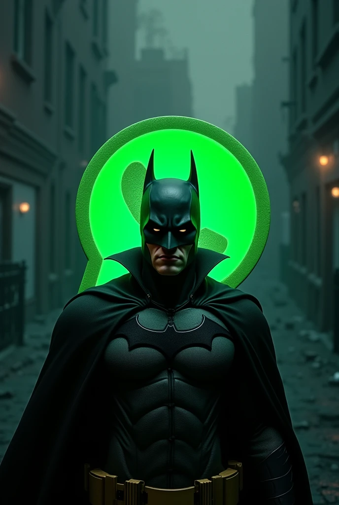 Whatsapp logo with batman