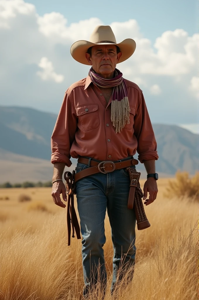 make a gaucho man in the pampa