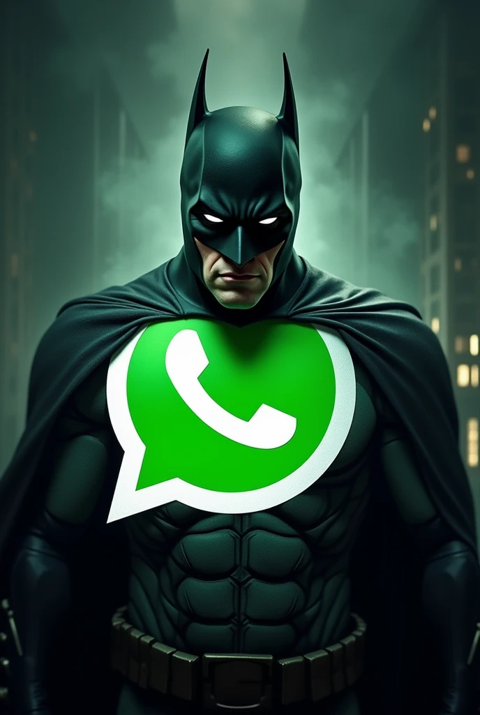 Whatsapp logo with batman